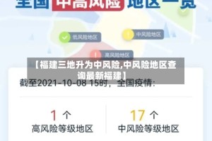 【福建三地升为中风险,中风险地区查询最新福建】