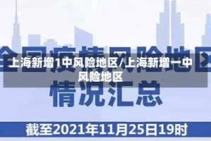 上海新增1中风险地区/上海新增一中风险地区