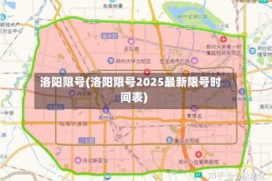 洛阳限号(洛阳限号2025最新限号时间表)