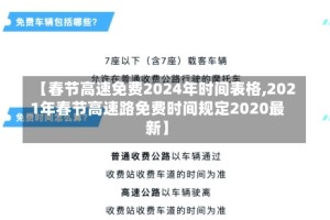 【春节高速免费2024年时间表格,2021年春节高速路免费时间规定2020最新】