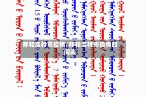 呼和浩特市疫情/呼和浩特市疫情时间表