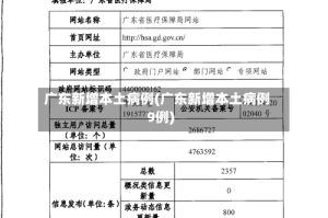 广东新增本土病例(广东新增本土病例9例)