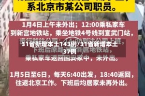 31省新增本土143例/31省新增本土37例