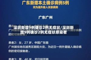 深圳新增9例确诊2例无症状/深圳新增9例确诊2例无症状感染者