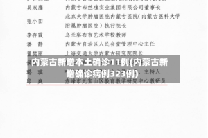 内蒙古新增本土确诊11例(内蒙古新增确诊病例323例)