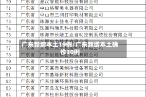 广东新增本土19例/广东新增本土确诊30例