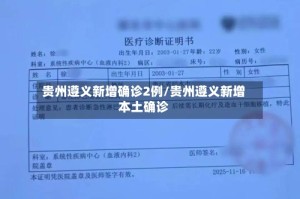 贵州遵义新增确诊2例/贵州遵义新增本土确诊