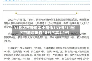 31省区市新增本土确诊163例/31省区市新增确诊15例含本土1例