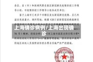 上海确诊病例/上海出现确诊