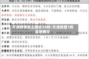 天津新增本土确诊39例/天津新增1例本地确诊