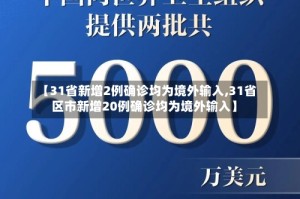 【31省新增2例确诊均为境外输入,31省区市新增20例确诊均为境外输入】
