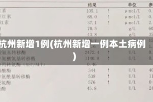杭州新增1例(杭州新增一例本土病例)