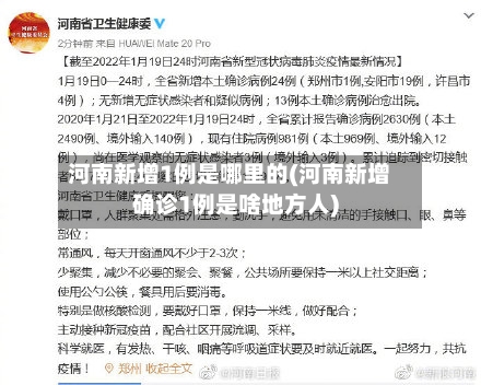 河南新增1例是哪里的(河南新增确诊1例是啥地方人)-第1张图片