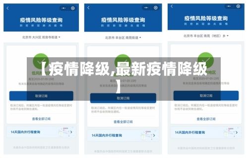 【疫情降级,最新疫情降级】-第1张图片