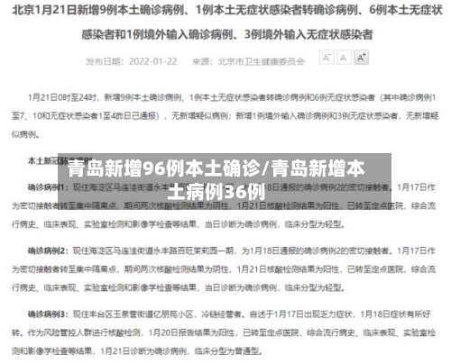 青岛新增96例本土确诊/青岛新增本土病例36例-第1张图片