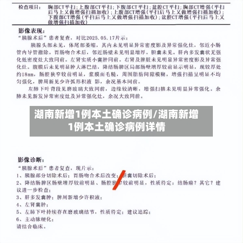 湖南新增1例本土确诊病例/湖南新增1例本土确诊病例详情-第3张图片