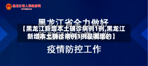 【黑龙江新增本土确诊病例1例,黑龙江新增本土确诊病例1例是哪里的】-第2张图片
