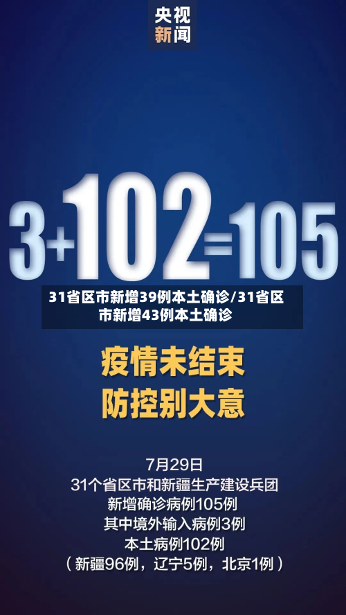 31省区市新增39例本土确诊/31省区市新增43例本土确诊-第1张图片