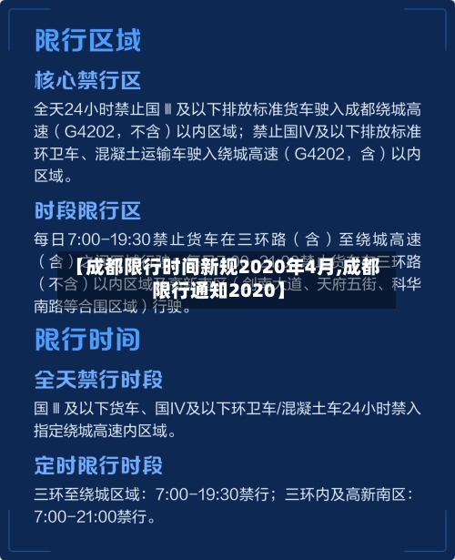 【成都限行时间新规2020年4月,成都限行通知2020】-第2张图片