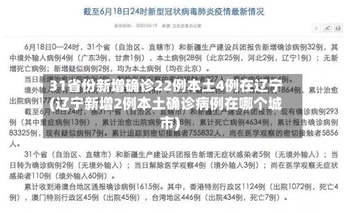 31省份新增确诊22例本土4例在辽宁(辽宁新增2例本土确诊病例在哪个城市)-第1张图片