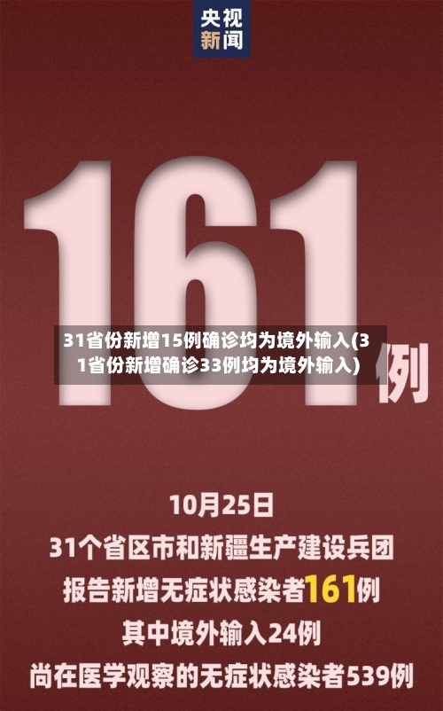 31省份新增15例确诊均为境外输入(31省份新增确诊33例均为境外输入)-第2张图片