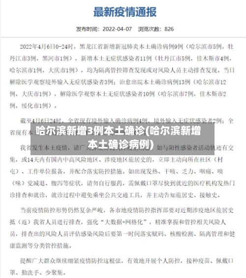 哈尔滨新增3例本土确诊(哈尔滨新增本土确诊病例)-第2张图片